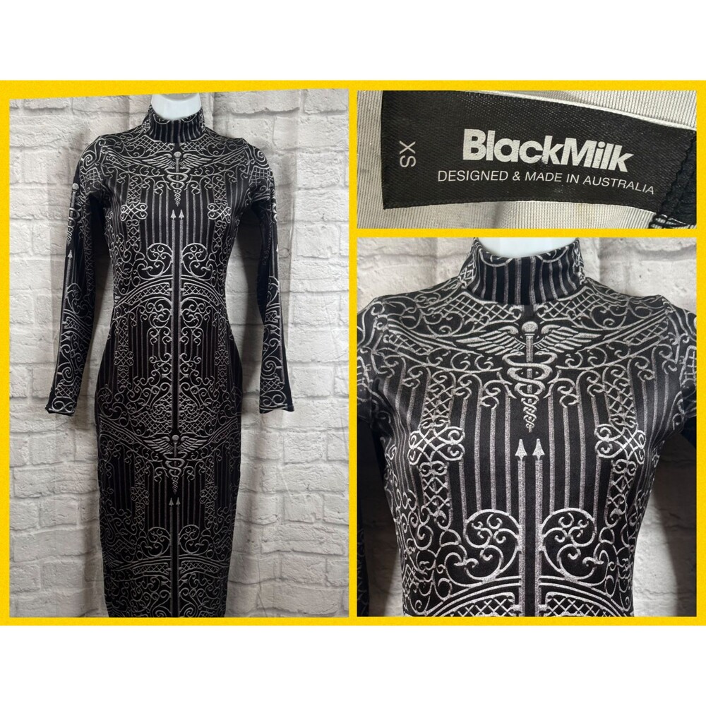 BlackMilk Gothic Cathedral's Veil Long Sleeve Dress Size XS  Caduceus Medical Dr